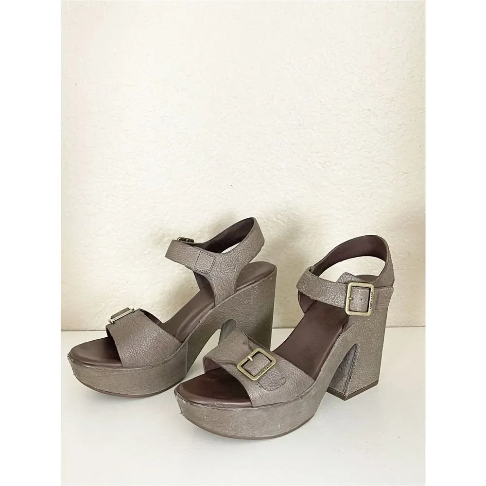 Kork-Ease Kenora Platform Sandals in gray brown